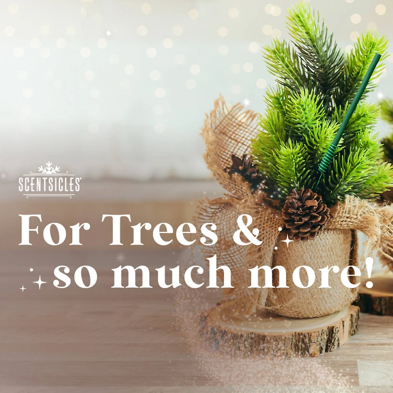 Scentsicles Candles White Winter Fir, O Christmas Tree and Snowberry Pine, 3 pack