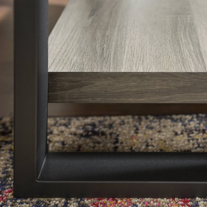 Walker Edison 24" Charcoal Industrial Side Table