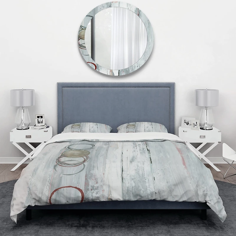 Designart 'Whitewashed Syrah' Geometric Bedding Set