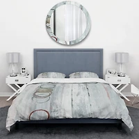 Designart 'Whitewashed Syrah' Geometric Bedding Set