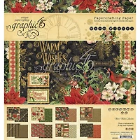 Graphic 45 Double-Sided Paper Pad 8" x 8" 24 ct. Warm Wishes