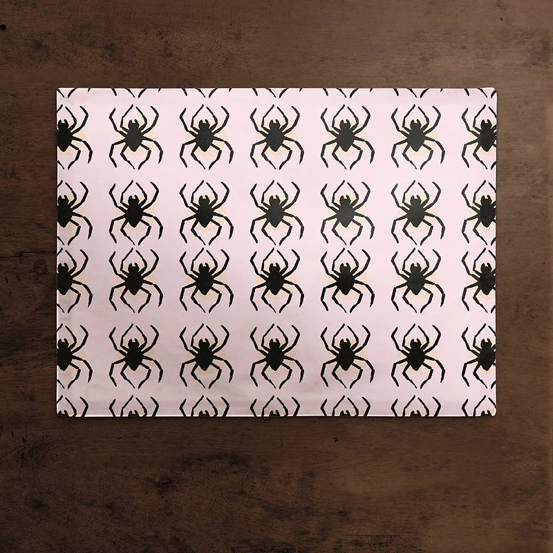 Pink Spider Polyester Twill Placemat