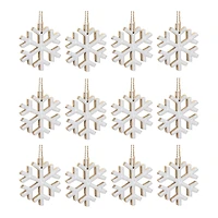 12ct. 4" White Snowflake Ornament