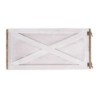 Glitzhome® 22" Washed White Wooden Tree Collar