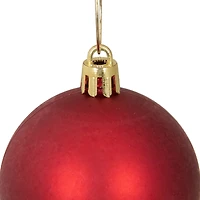 60ct Matte Red Shatterproof Ball Ornaments