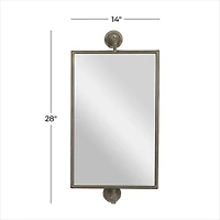 28" Rectangle Wood Wall Mirror