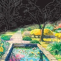 Brea Reese™ 9" x 12" Garden Scenes Scratch Art Paper Pad