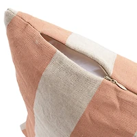 Hello Honey® 20" & Natural Cotton & Linen Striped Pillow