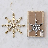Hello Honey® 7" Silver Snowflake Acrylic Jewel & Metal Ornament