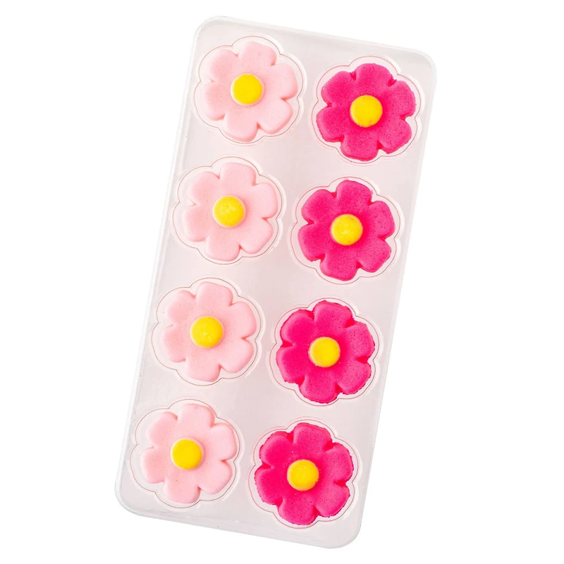 Sweet Tooth Fairy® Pink & Yellow Flower Icing Decorations