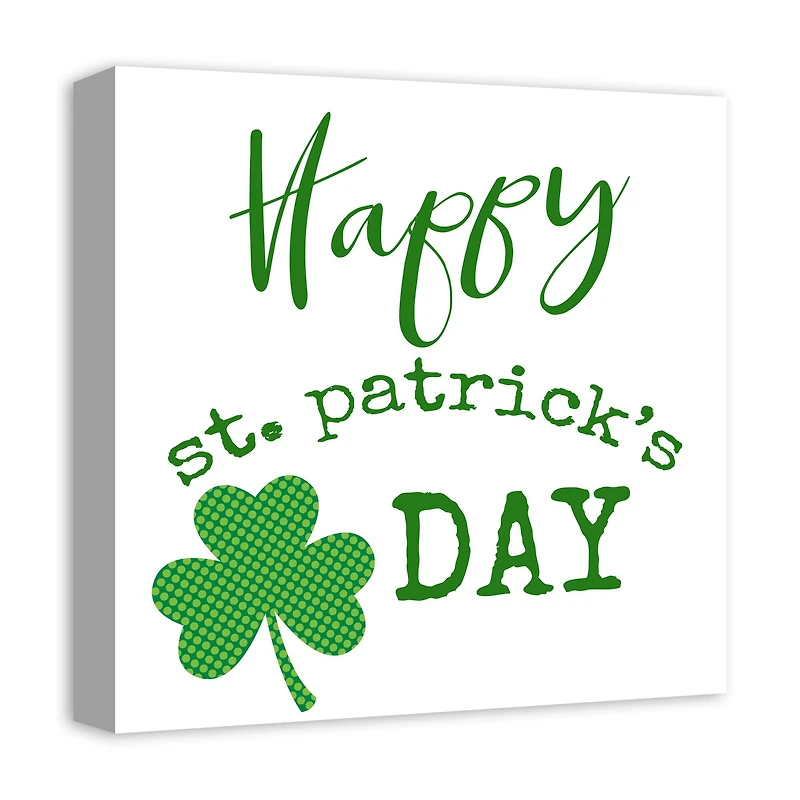 Happy St Patricks Day 16" x 16" Canvas Wall Art