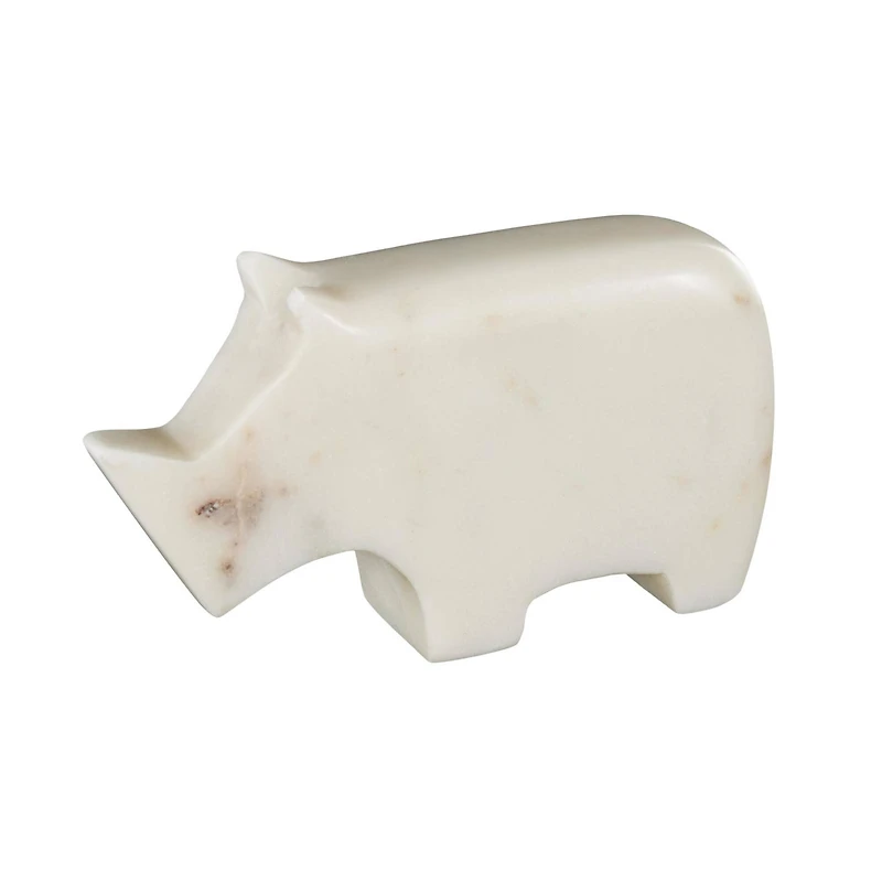 Cream Marble Safari Animals Abstract Sculptures, 3ct.