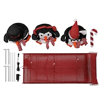 Mr. Christmas 36" Penguins Animated Outdoor Sledding Buddies