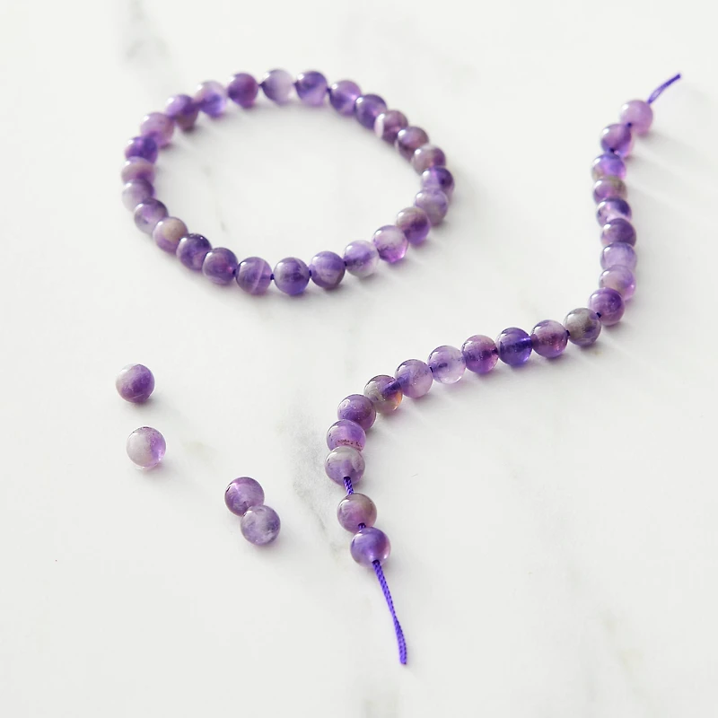 Purple Amethyst Round Beads, 6mm by Bead Landing™