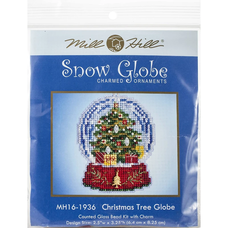 Mill Hill® Christmas Tree Snow Globe Ornament Beaded Counted Cross Stitch Kit
