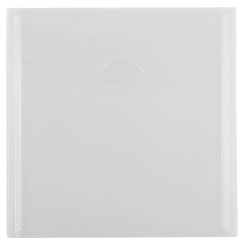 JAM Paper Clear Plastic Tuck Flap Closure 6.125" x 6.125" Square Envelopes, 12ct.