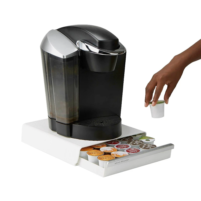 Mind Reader White Single Serve Coffee Pod Drawer and Holder