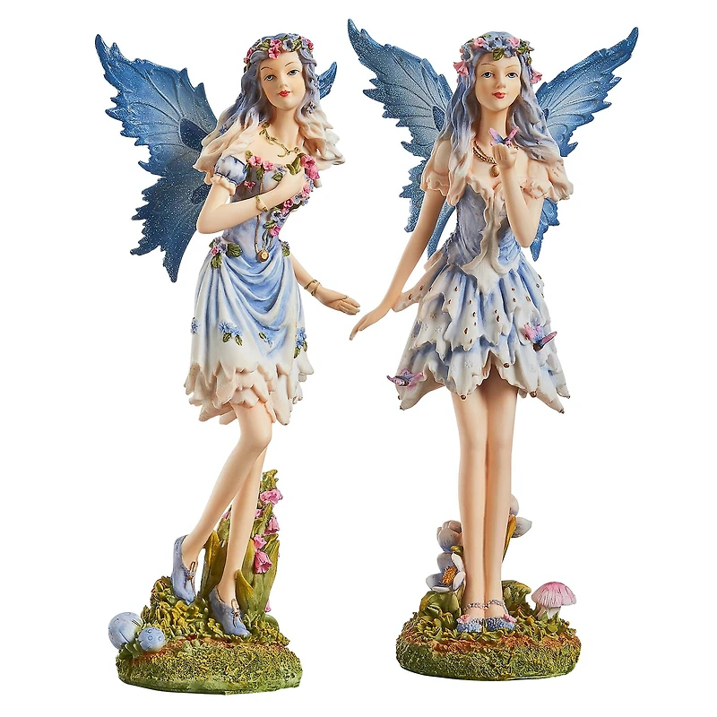 Design Toscano Poppy & Meadow the Windforest Fairies Statue Set