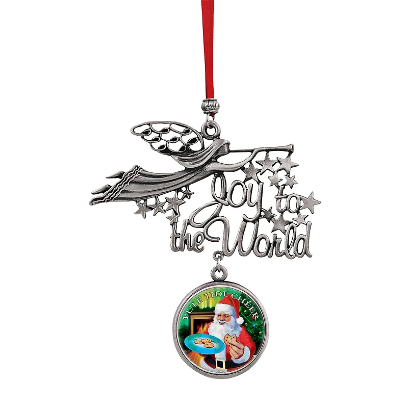 Joy to the World Santa Yule Tide Cheer JFK Half Dollar Ornament