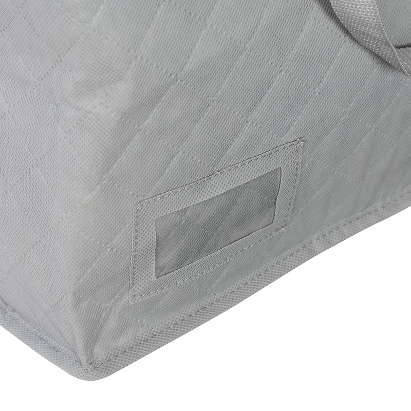 Honey Can Do Gray Clothes Storage Bags with Handles and Clear-View Windows, 3ct.