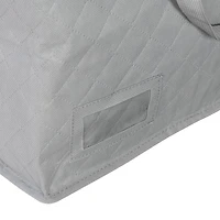 Honey Can Do Gray Clothes Storage Bags with Handles and Clear-View Windows, 3ct.