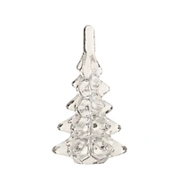 Hello Honey® 6.25" Clear Mini Glass Christmas Tree Décor