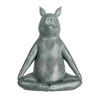 Hello Honey® 12" Gray Yoga Pig Decoration