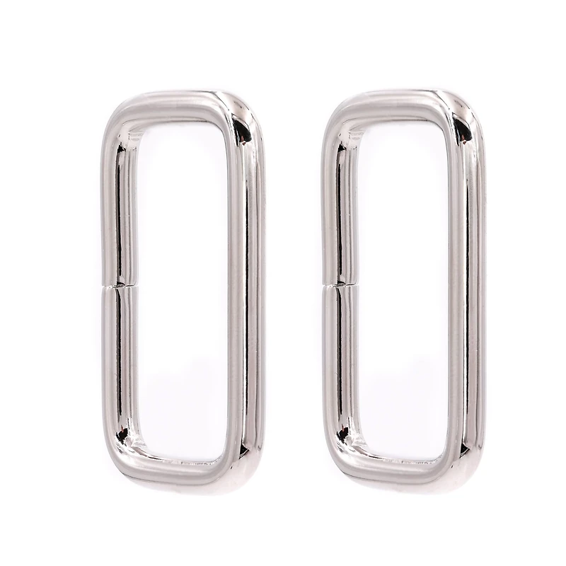 Rhodium Rectangle Rings, 2ct. by Bead Landing™