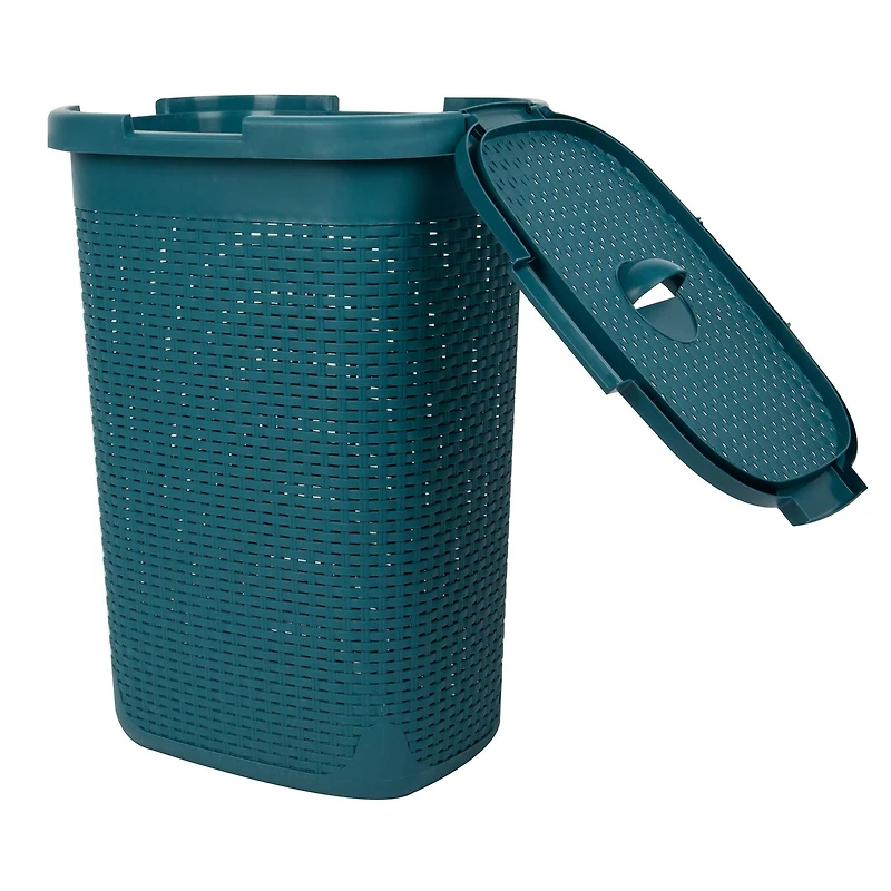 Mind Reader 60L Hamper Laundry Basket with Cutout Handles