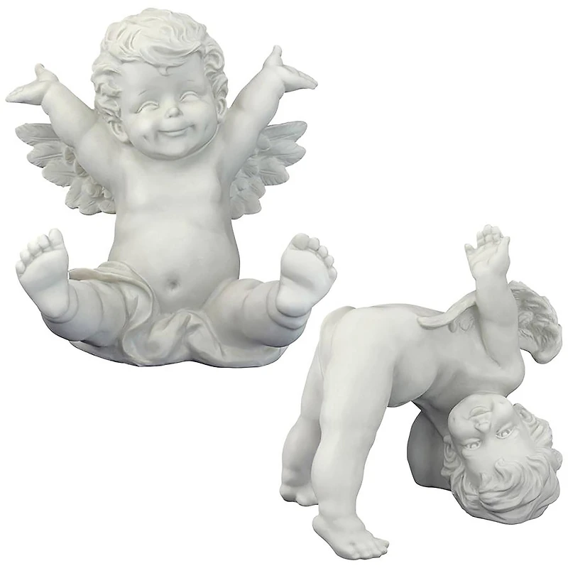 Design Toscano Topsy and Turvey the Cherub Twins Statues Set