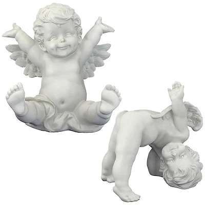 Design Toscano Topsy and Turvey the Cherub Twins Statues Set