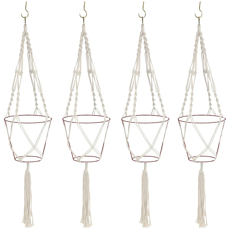 Sorbus 41" Macramé Plant Hangers, 4ct.