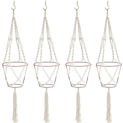 Sorbus 41" Macramé Plant Hangers, 4ct.
