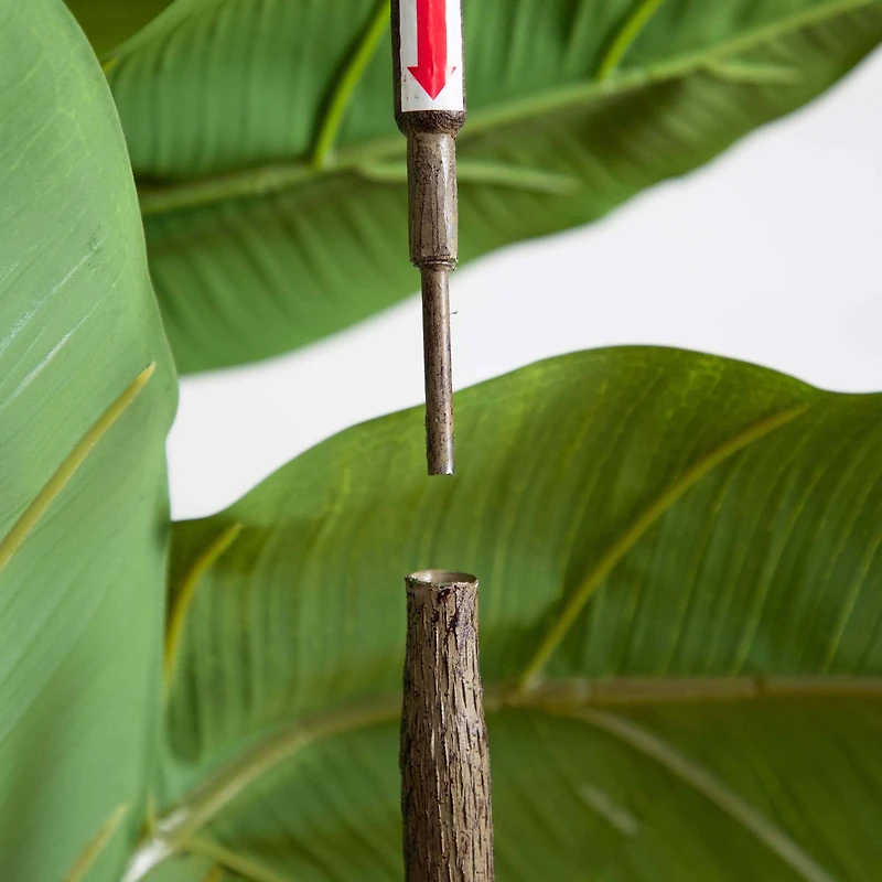 6ft. Rubber Tree in Decorative Planter with Real Touch Leaves