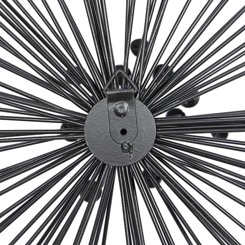 Silver Metal Starburst Modern Wall Décor Set