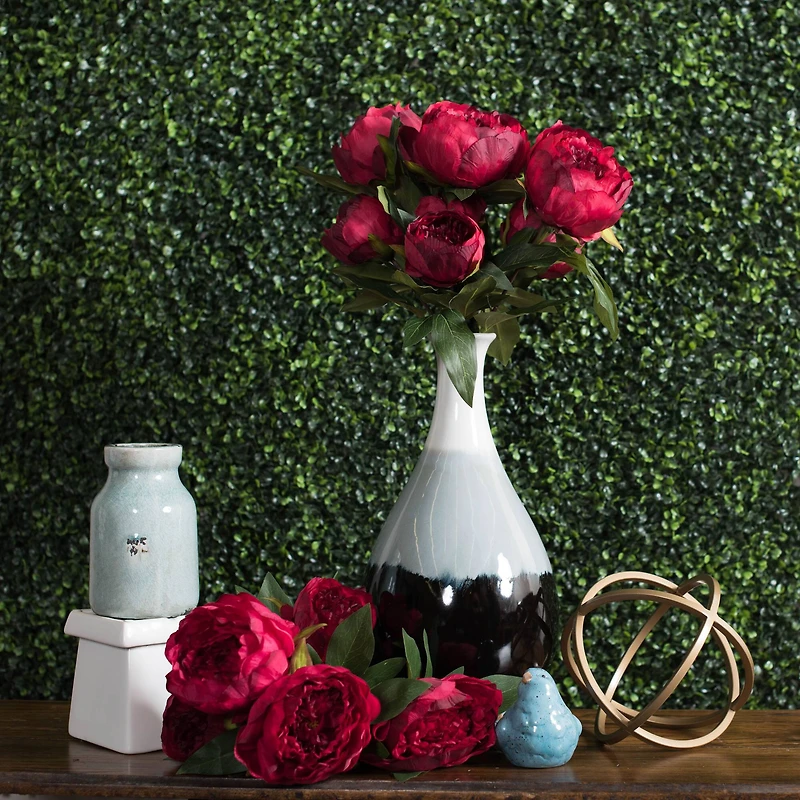 Artificial Red Peony Bush