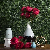 Artificial Red Peony Bush