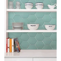 WallPops Hex Peel & Stick Backsplash Tiles