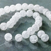 12 Pack:  Matte Quartz Round Beads, 6mm by Bead Landing™