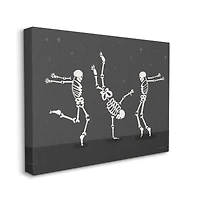 Stupell Industries Three Dancing Skeletons Canvas Wall Art