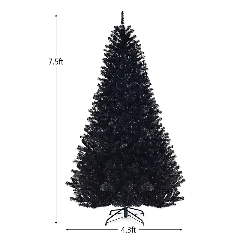 7.5ft. Unlit Black Artificial Christmas Tree