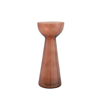 Hello Honey® 12" Brown Modern Glass Vase
