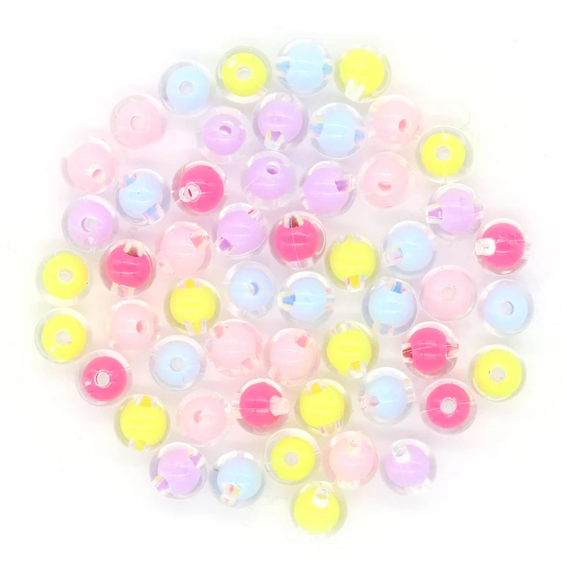 9.5mm Pastel Mix Round Fashion Beads, 100ct. by Creatology™