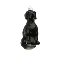 4.25" Black Dog Glass Ornament by Ashland®