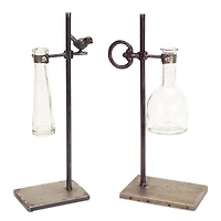 Bud Vases with Stand Set