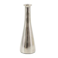 Silver Aluminum Taper Candle Holder Set