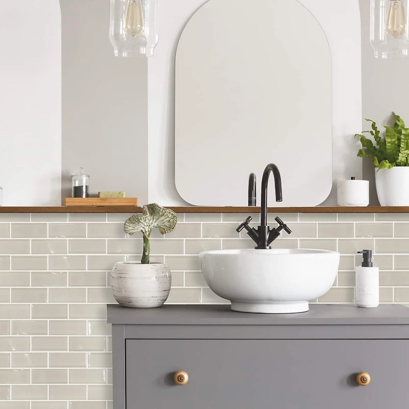 RoomMates Taupe Seaglass Peel & Stick StickTiles®