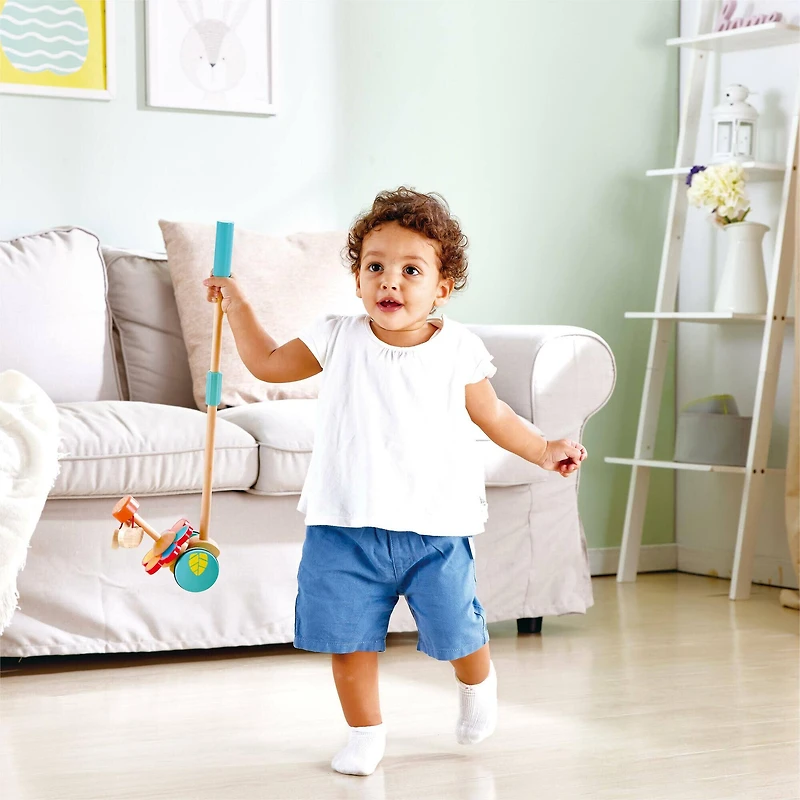 Hape Wooden Push & Pull Dancing Butterflies Walking Toy