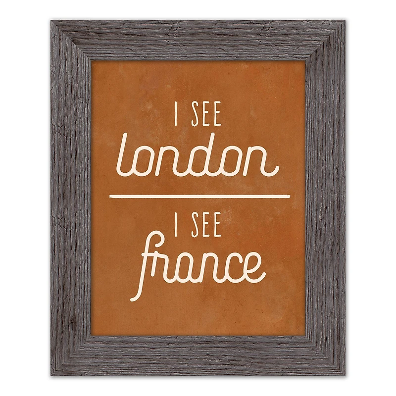 I See London 11" x 14" Western Gray Framed Print
