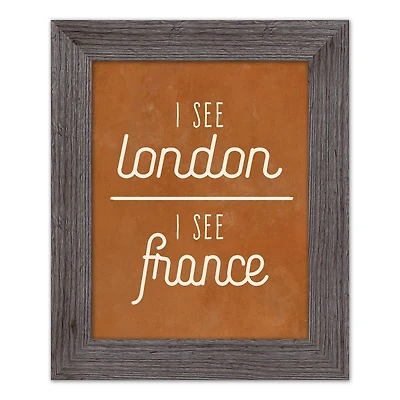 I See London 11" x 14" Western Gray Framed Print